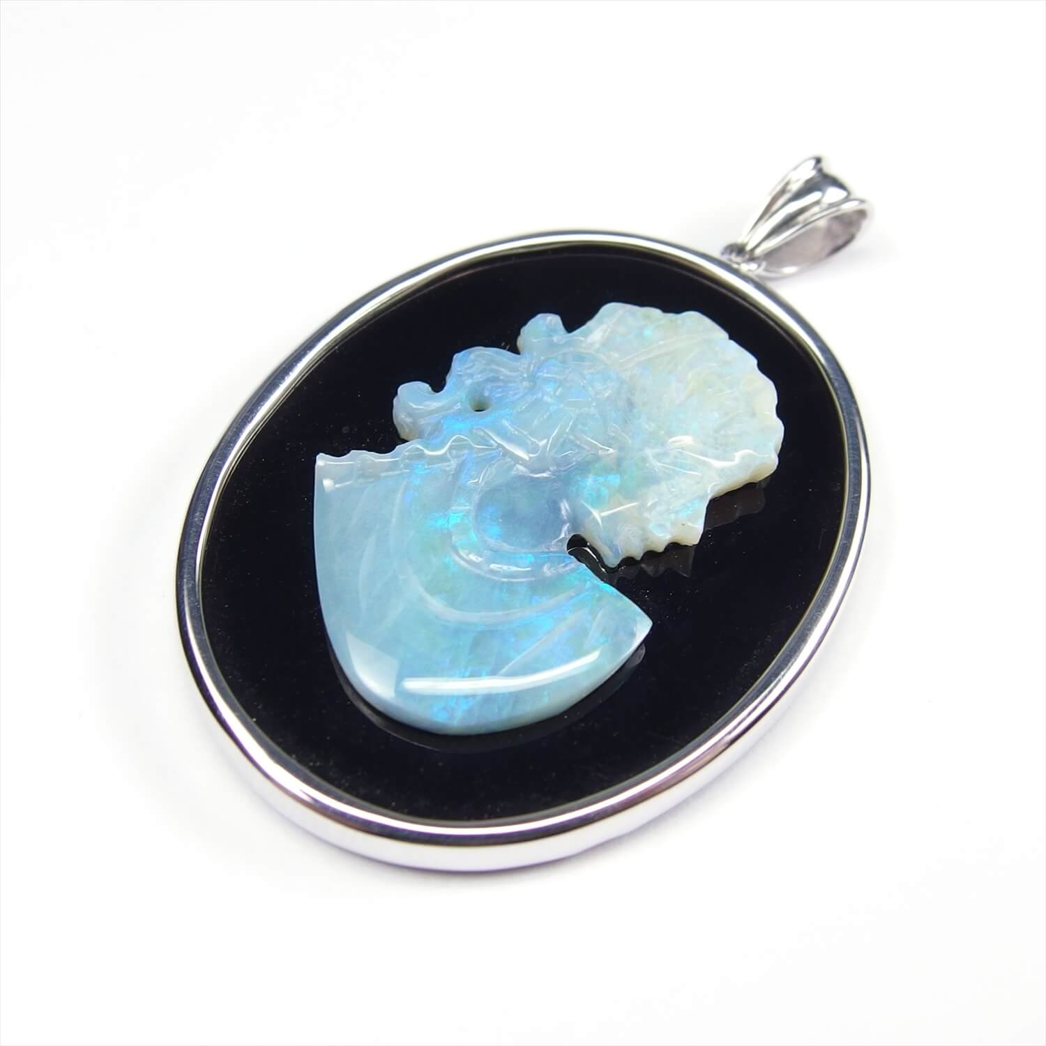 Opal Cameo Pendant