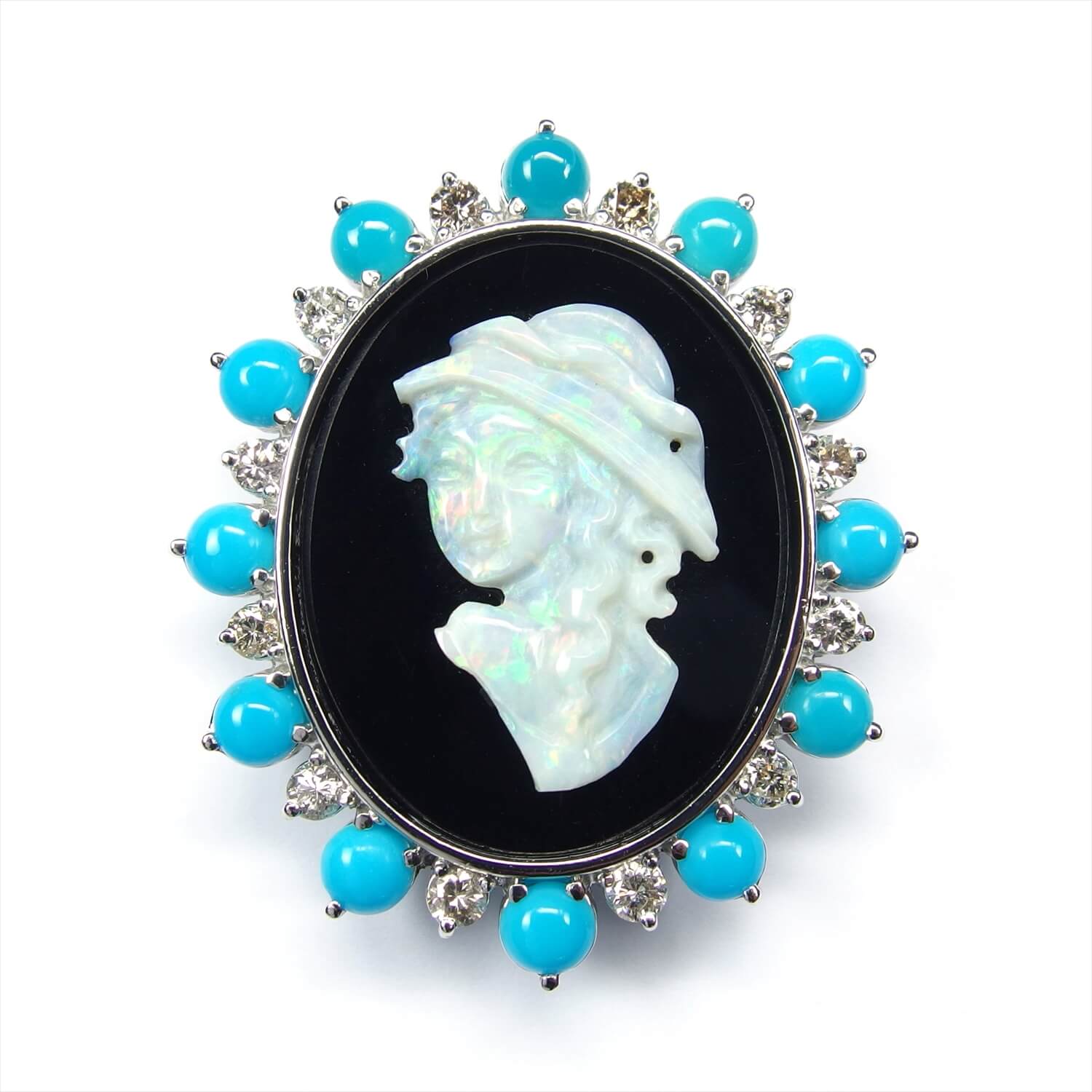 Opal Cameo Pendant