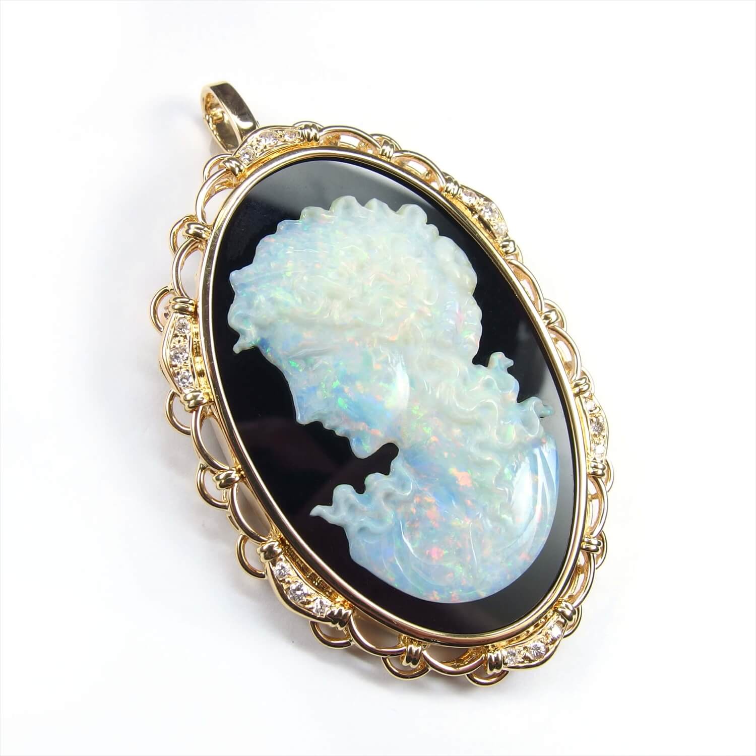 Opal Cameo Pendant