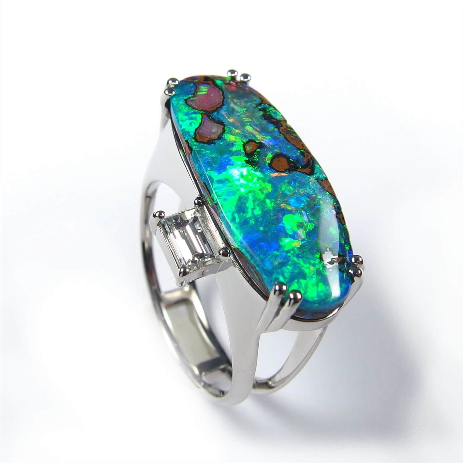 Boulder Opal Ring