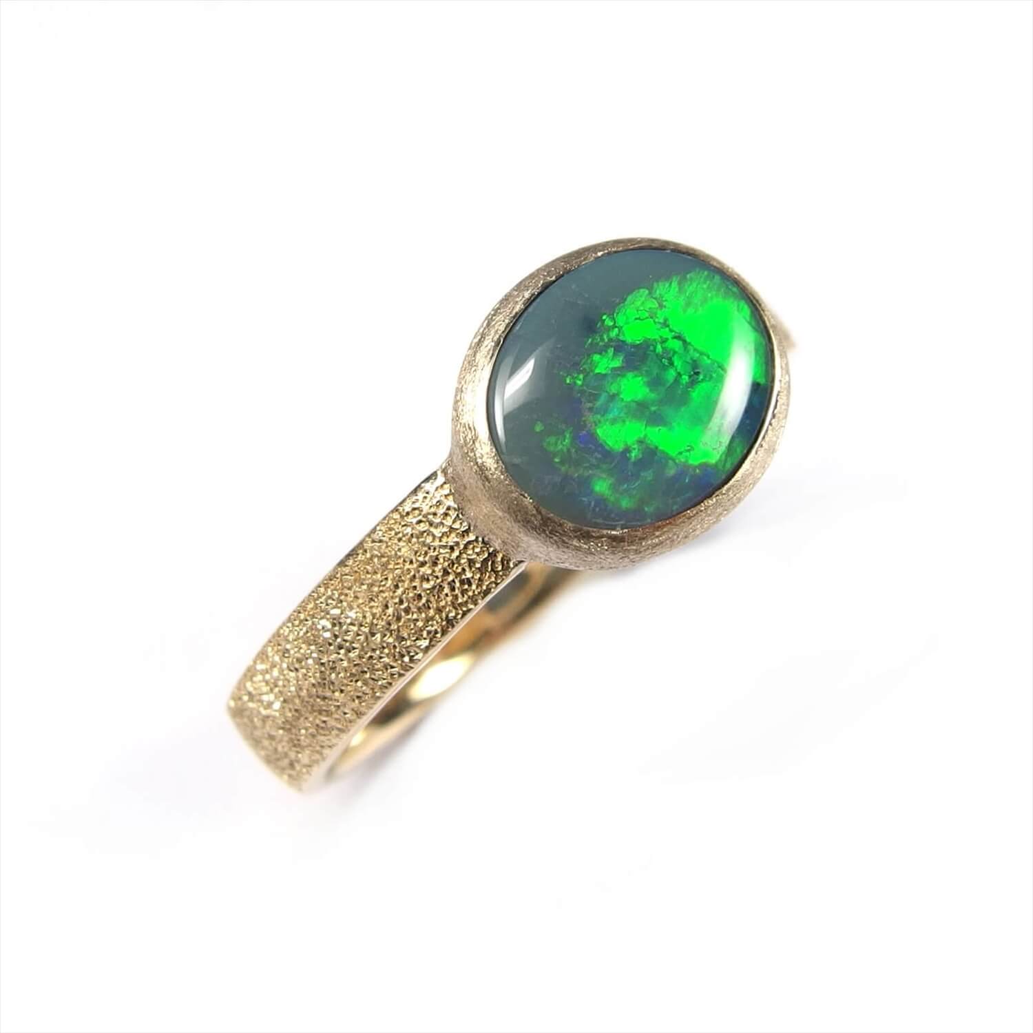 Black Opal Ring