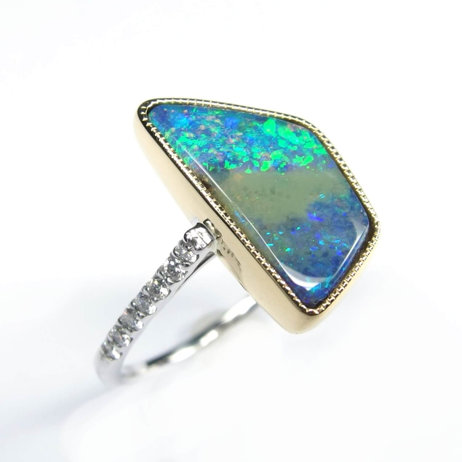 Boulder Opal Ring