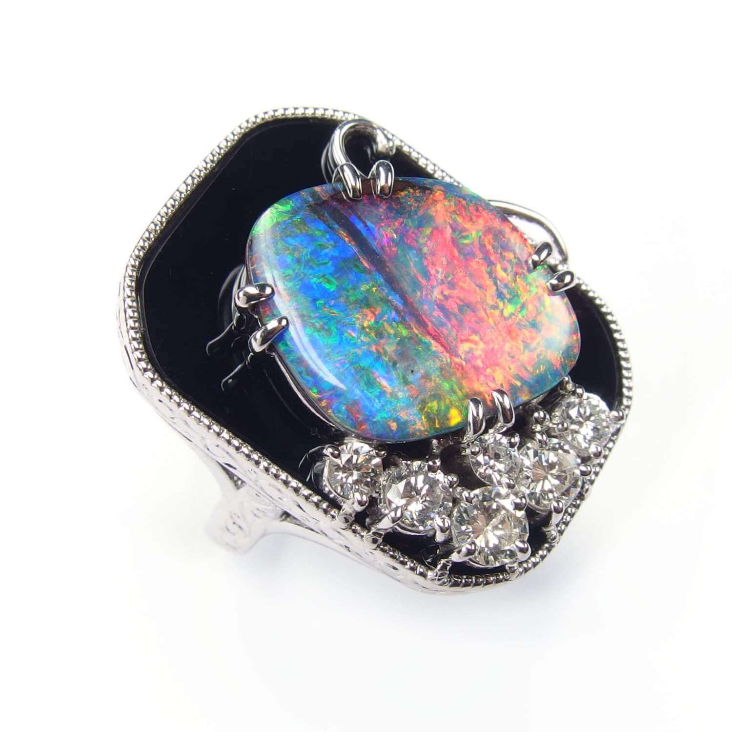 Boulder Opal Ring