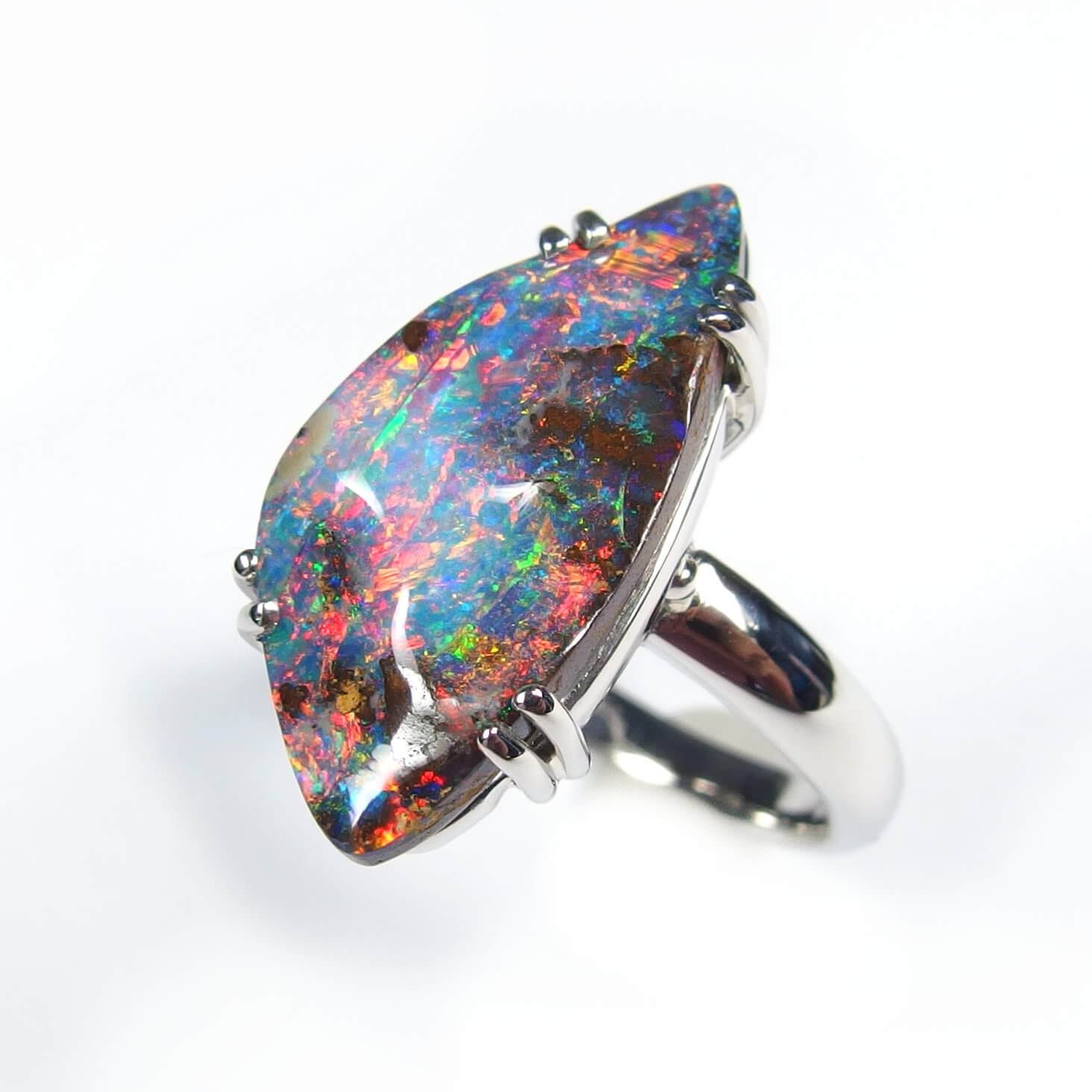 Boulder Opal Ring