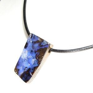 boulder opal slide pendant