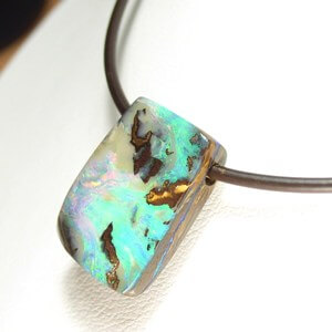 boulder opal slide pendant